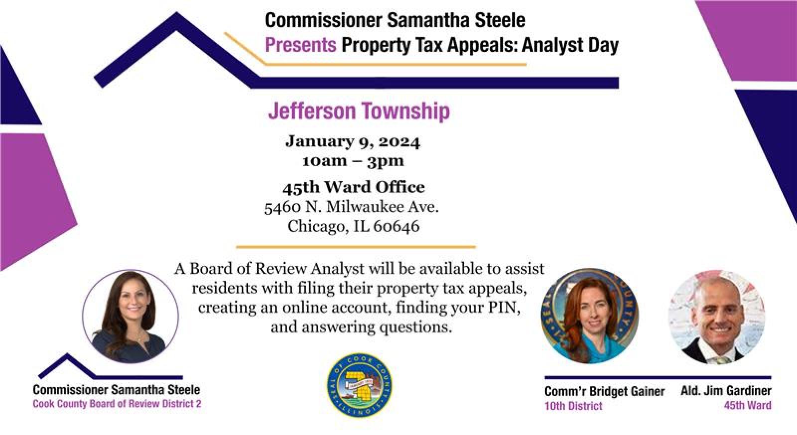 45th Ward / Jefferson Township Analyst Day Cook County Board of Review